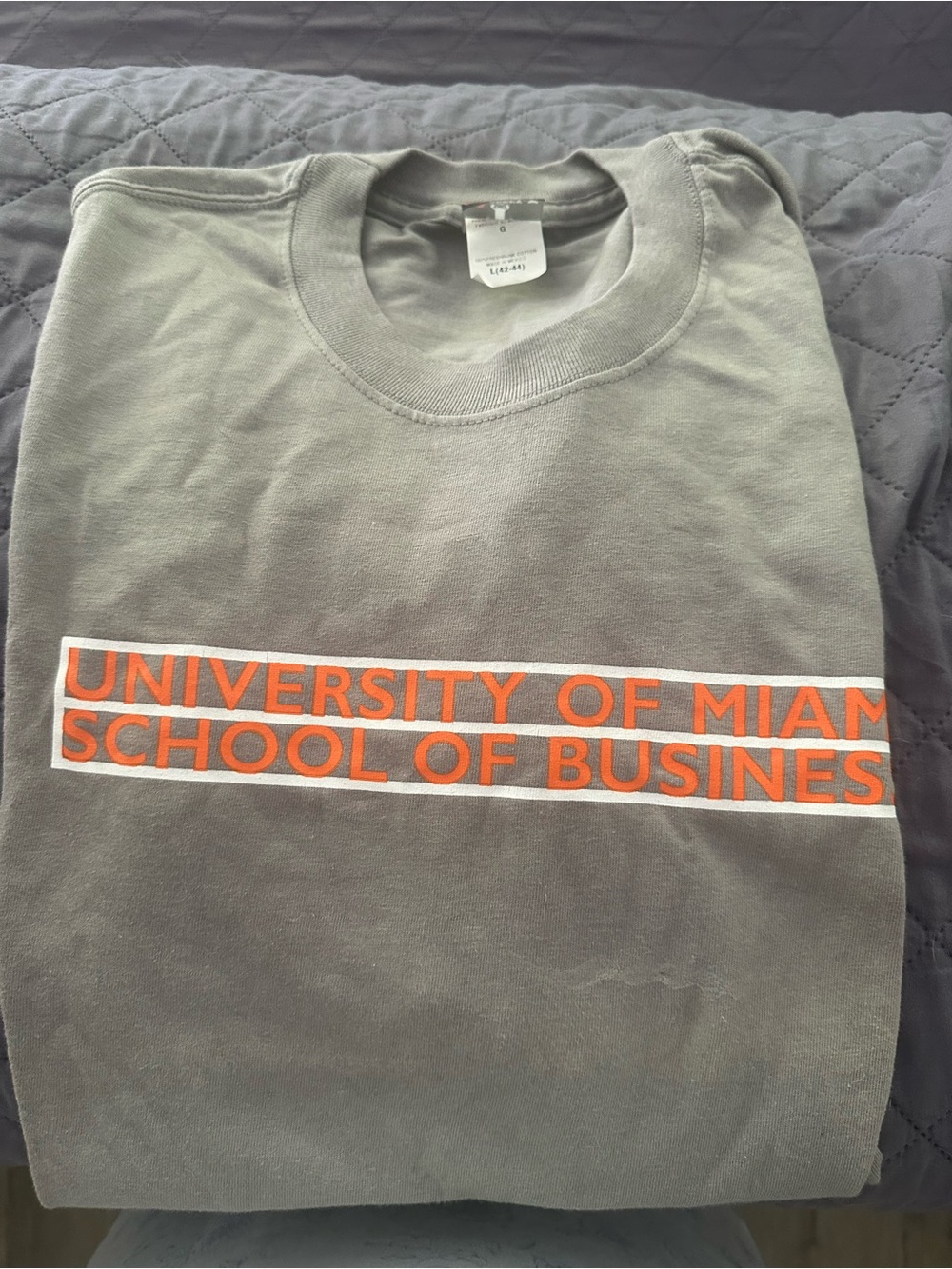 University of Miami School of Business Gray Short-Sleeve Tee